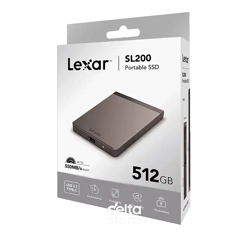 External SSD Lexar 512GB TYPE-C LS200